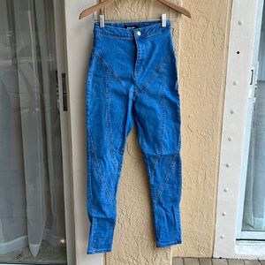 Rebellious Fashion High Waisted Skinny Jeans Size 4